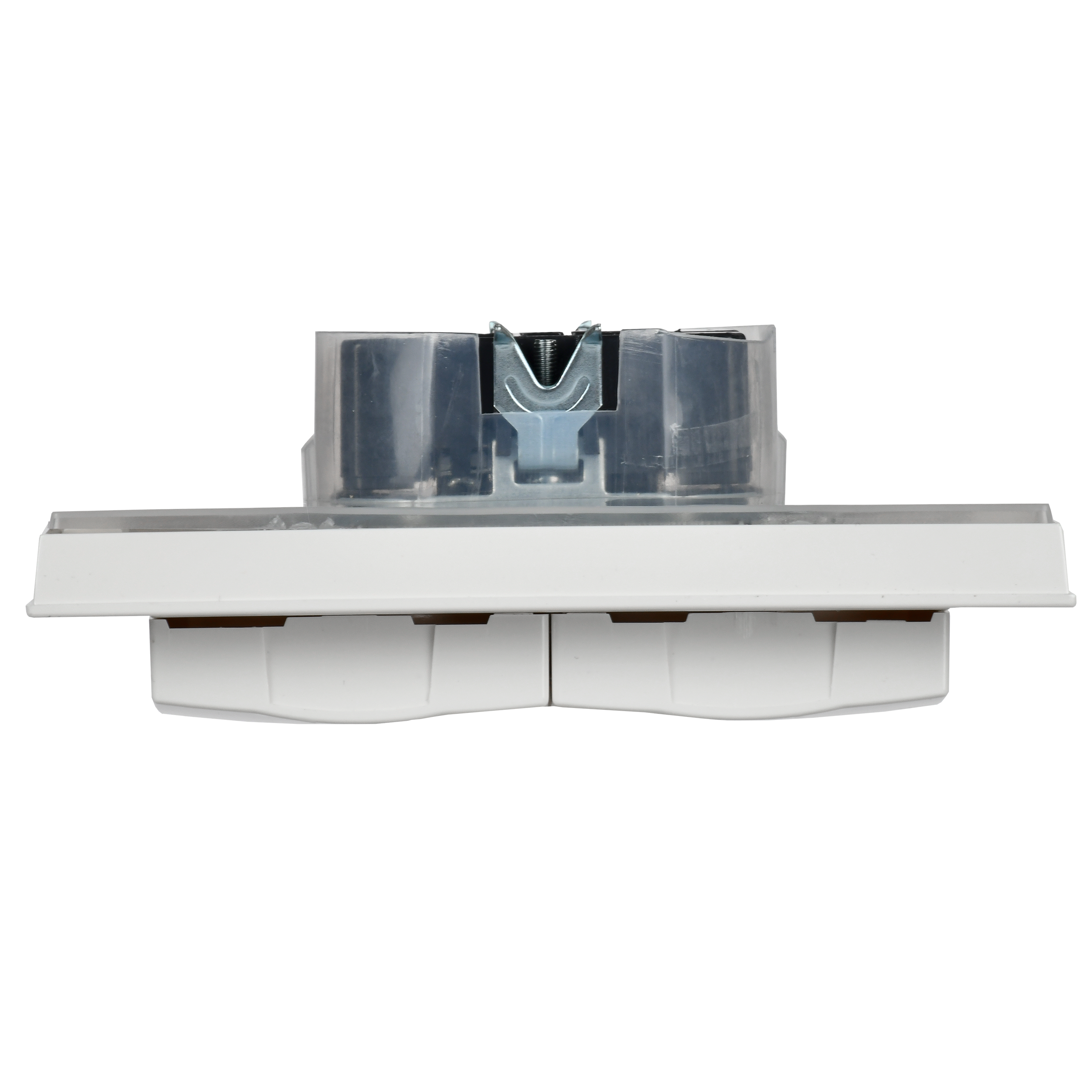 BRITE Розетка 2-местная с заземлением с защитными шторками и крышкой 16А в сборе IP44 РСбш12-3-44-БрБ белый IEK - Фото 5