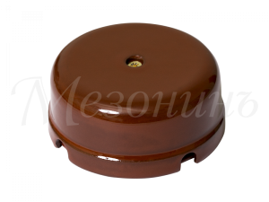 Коробка распределительная фарфоровая D80мм, высота 33мм, IP20, цвет - коричневый, ТМ "МЕЗОНИНЪ" GE70 GE70235-04
