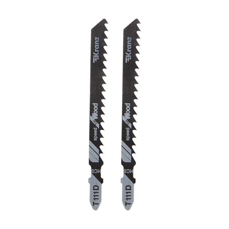 Пилка для электролобзика по дереву T111D 100 мм 6 зубьев на дюйм 6-60 мм (2 шт./уп.) Kranz KR-92-0319