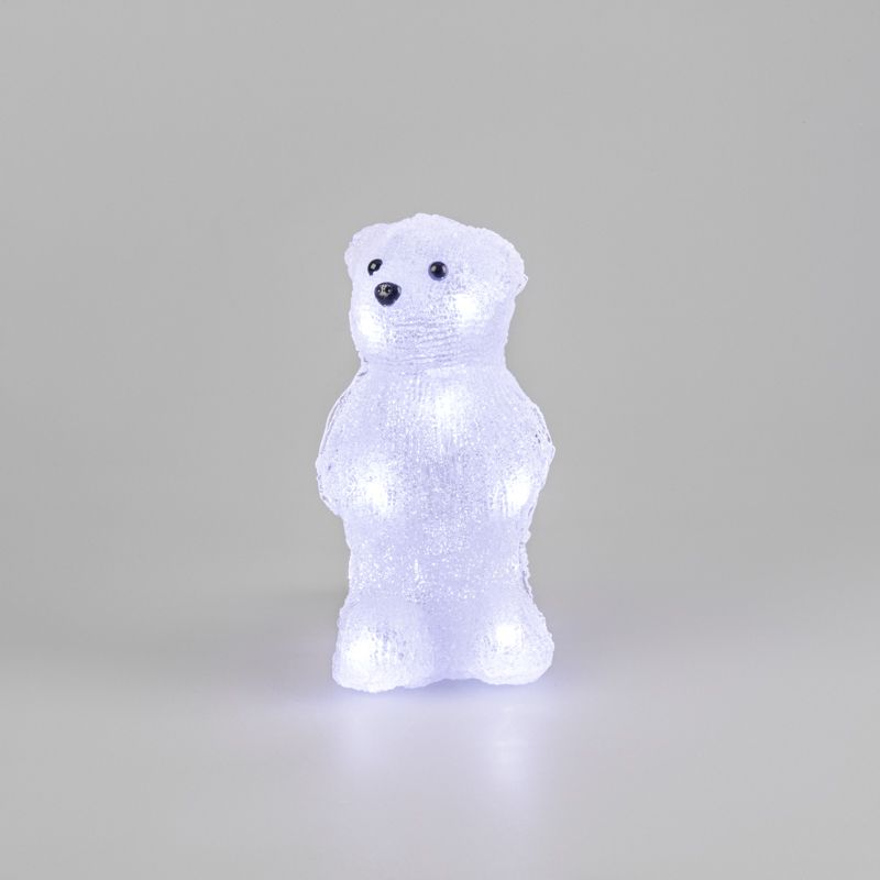 Акриловая светодиодная фигура Медвежонок 12х22х13 см, 4,5 В, 3 батарейки AA (не входят в комплект), 10 светодиодов NEON-NIGHT 513-311