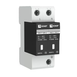 Ограничитель импульсных напряжений ОПВ-C/2P In 20кА 440В с сигн. EKF opv-c2