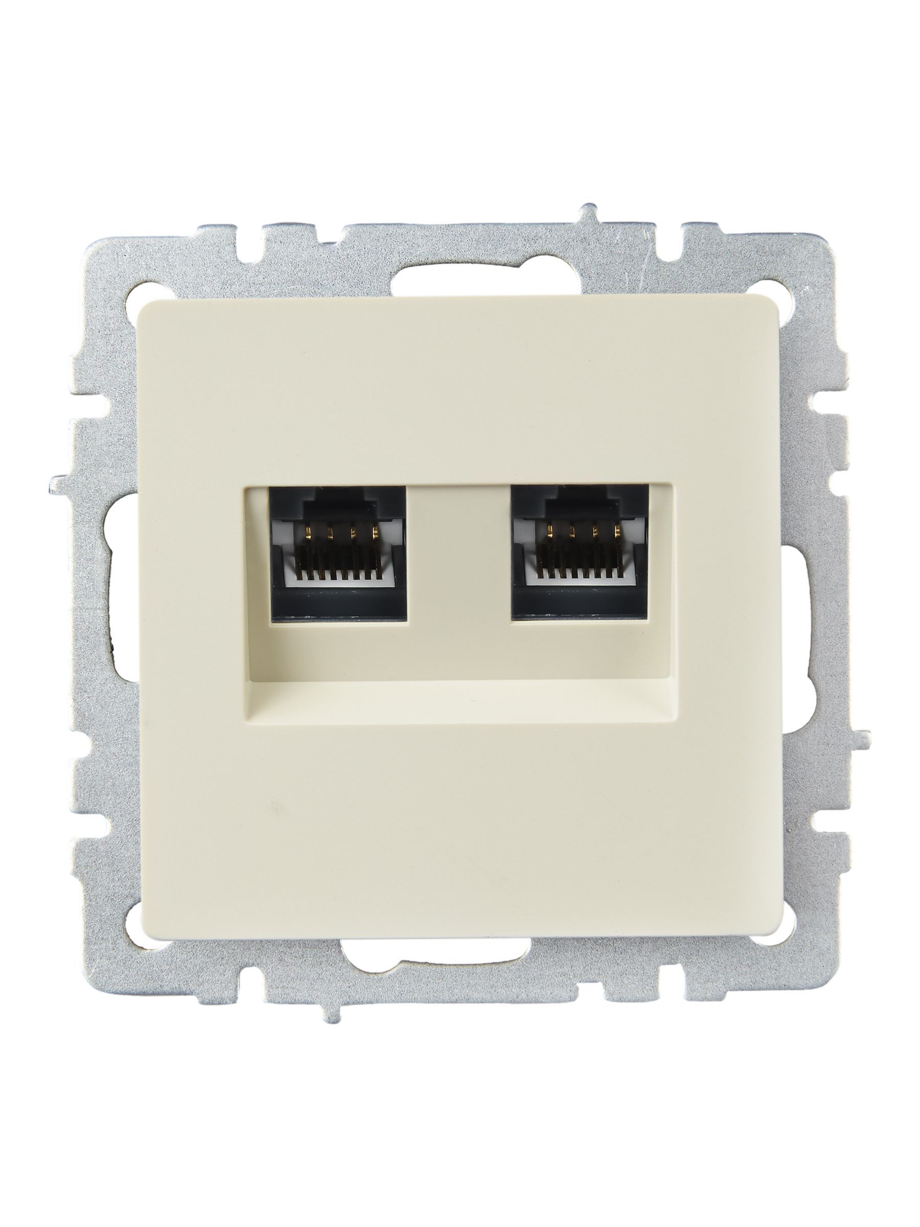 BRITE Розетка двойная RJ11+RJ45 кат.5E РК/Т12-БрКр бежевый IEK - Фото 6