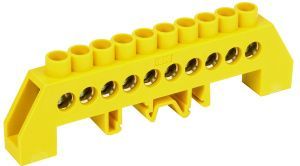 Шина PE "земля" в комбинированном DIN-изоляторе типа "Стойка" ШНИ-8х12-10-КС-Ж IEK YNN10-812-10DP-K05