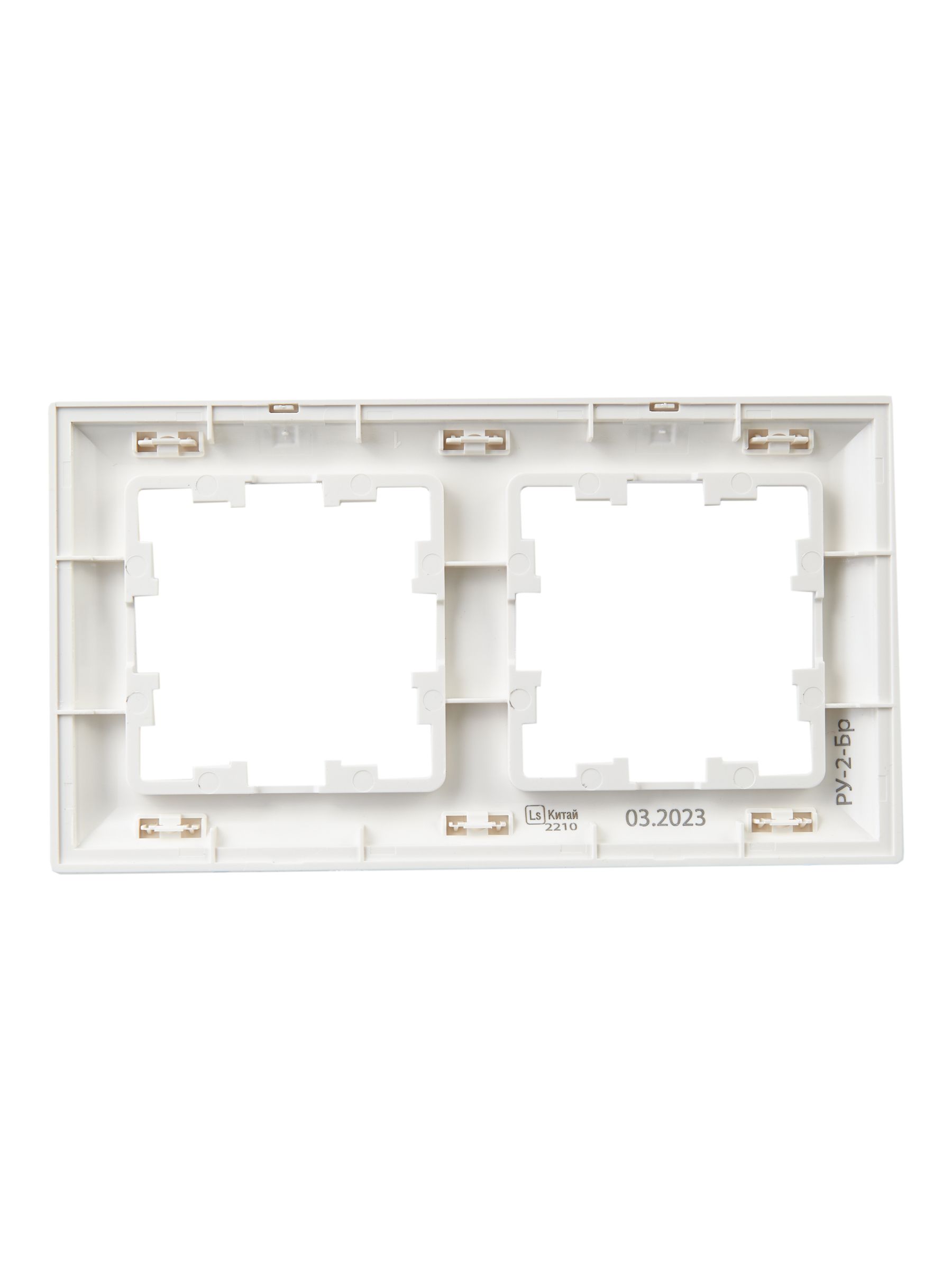 BRITE Рамка 2-местная РУ-2-Бр белый/белый IEK - Фото 4