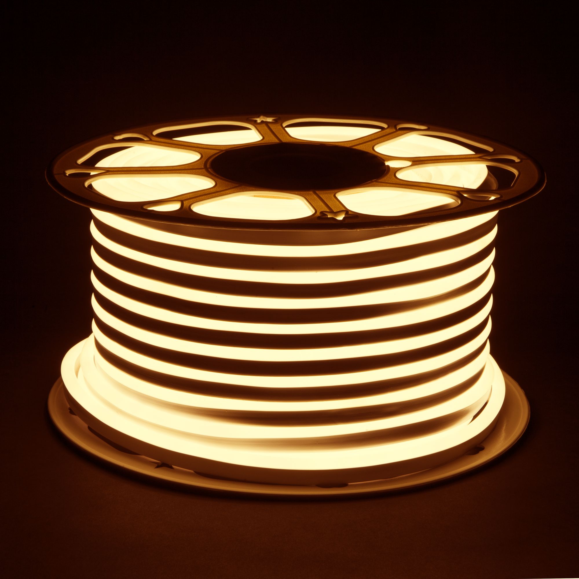 Гибкий неон светодиодный 220V 9,6W 120Led 2835 IP67 односторонний теплый белый, 50 м Elektrostandard - Фото 2