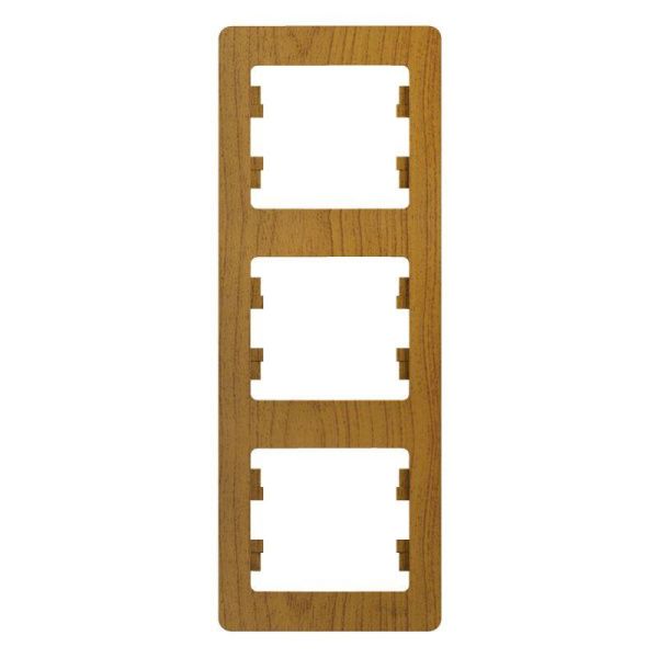 Рамка 3-м Glossa вертикал. дерево дуб SE GSL000507
