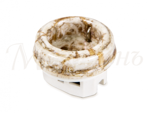 Розетка ретро фарфоровая , двухполюсная, с заземляющим контактом  ((D70x20,16А, 250В, IP20, без подъ GE70301-19k