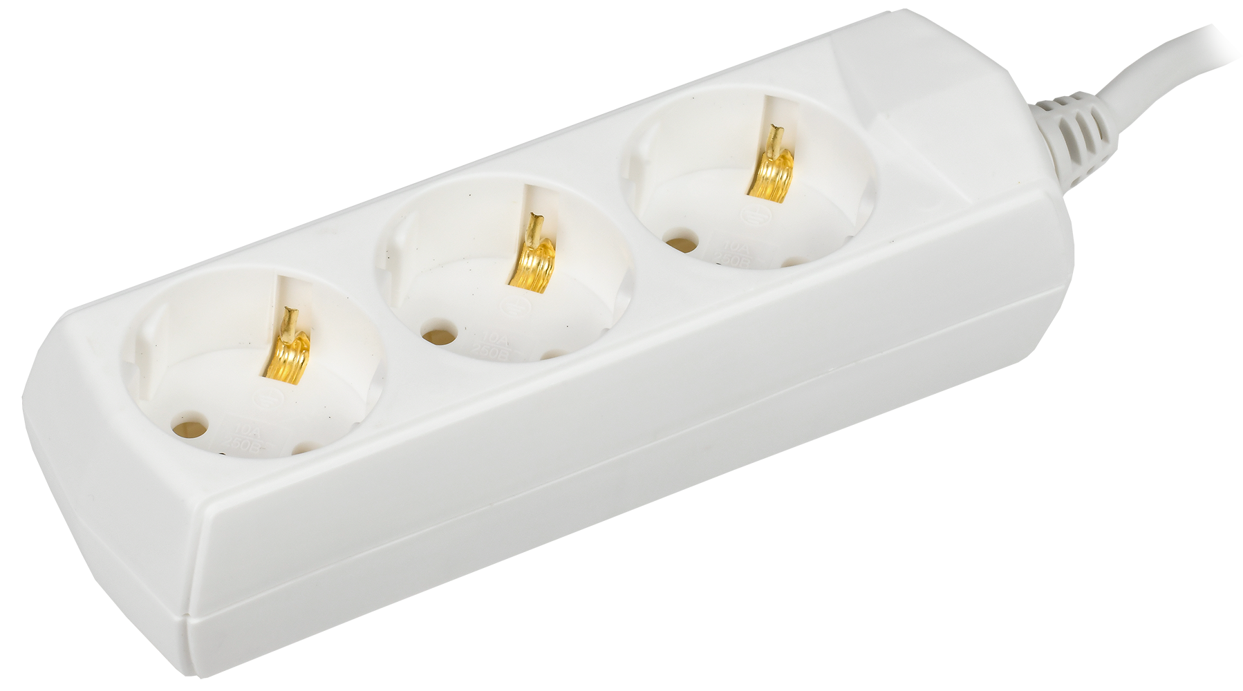 Удлинитель У03 3 места с заземлением 1,5м 3х1мм2 10А/250В GENERICA WYP10-10-03-D15-Z-G