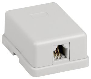 ITK Настенная розетка RJ12 6P4C кат.3 UTP 1-порт белая CS2-3C3U-12