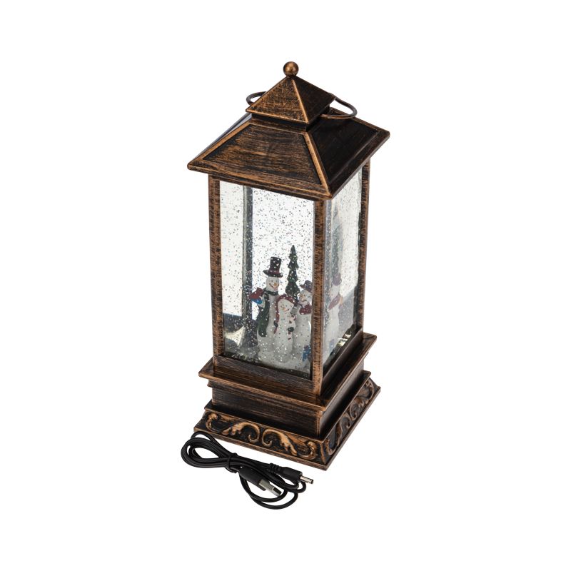 Декоративный фонарь с эффектом снегопада и подсветкой Новый год 501-161