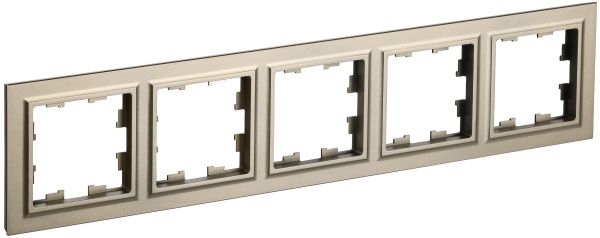 BRITE Рамка 5-местная РУ-5-БрШ шампань IEK BR-M52-K37