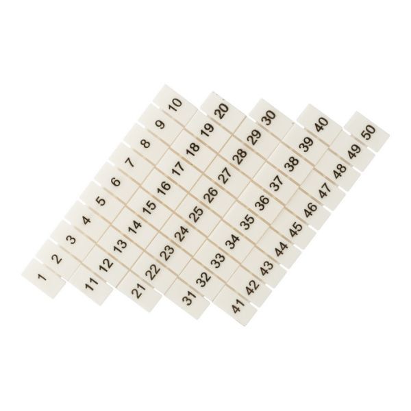 Маркеры для JXB-ST/Push-in 4 с нумерацией 1-50 (100 шт.) EKF