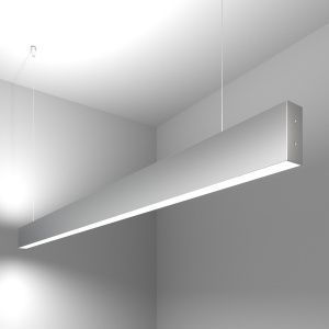 Светильник светодиодный линейный подвесной двусторонний 128см 50Вт 6500К матовое серебро 101-200-40- a041494