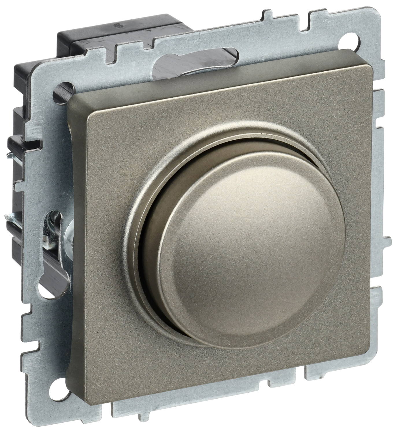 BRITE Светорегулятор поворотно-нажимной 600Вт СС10-1-0-БрШ шампань IEK BR-D20-0600-K37