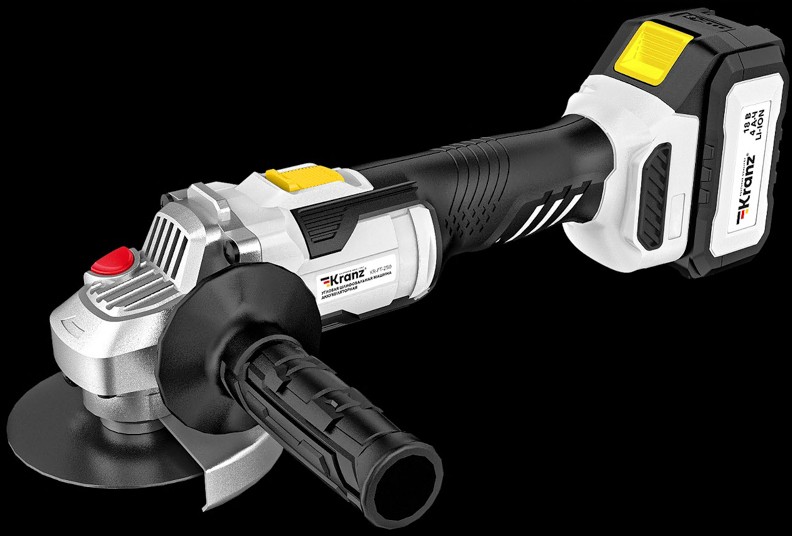 Угловая шлифовальная машина (УШМ, болгарка) аккумуляторная, 1х4Ач, в кейсе KRANZ KR-PT-250