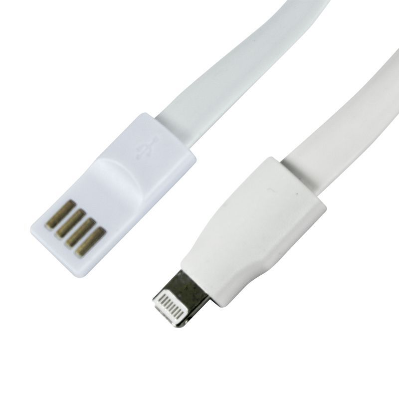 USB-Lightning кабель для iPhone/silicon/flat/white/1m/REXANT 18-1977
