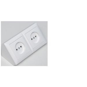 Розетка двухместная для открытой установки угловая РА16-771 11370BY