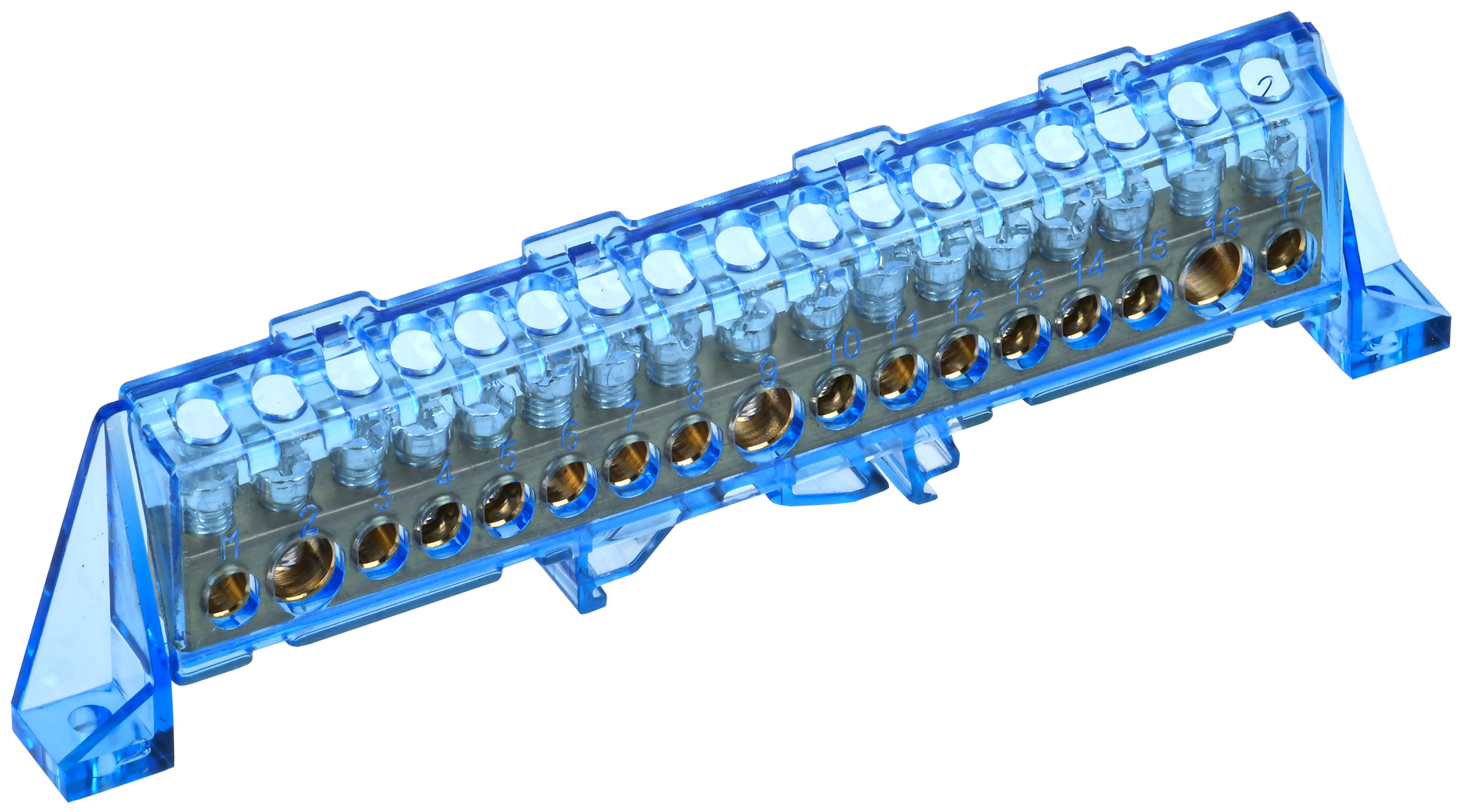TEKFOR Шина N "ноль" в комбинированном DIN-изоляторе "Стойка" 8х12-17-С IEK TF-NN20-17-DP-K07