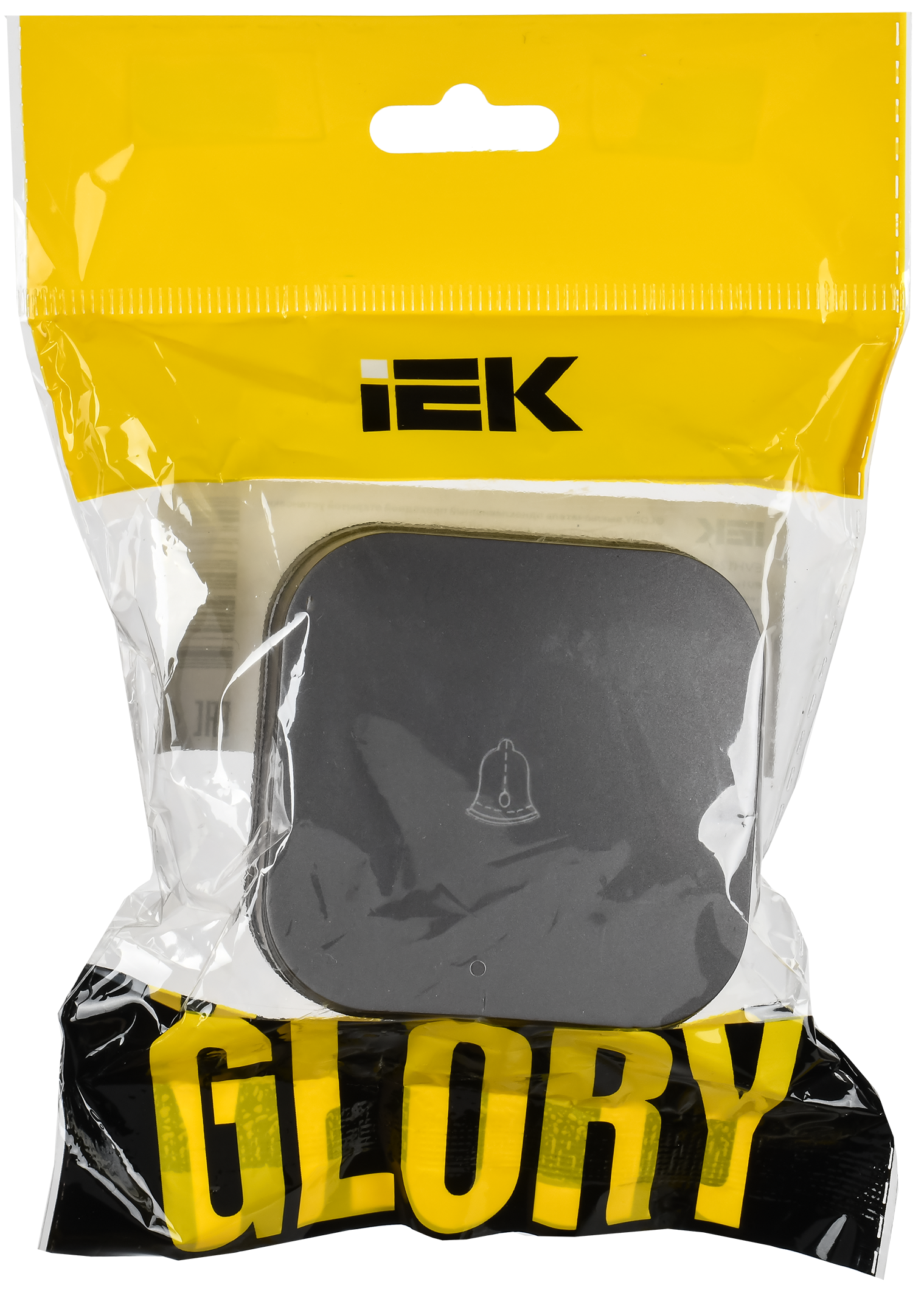 GLORY Выключатель 1-клавишный для открытой установки самовозвратный 10А ВСс20-1-0-ХСм сталь матовый IEK - Фото 2