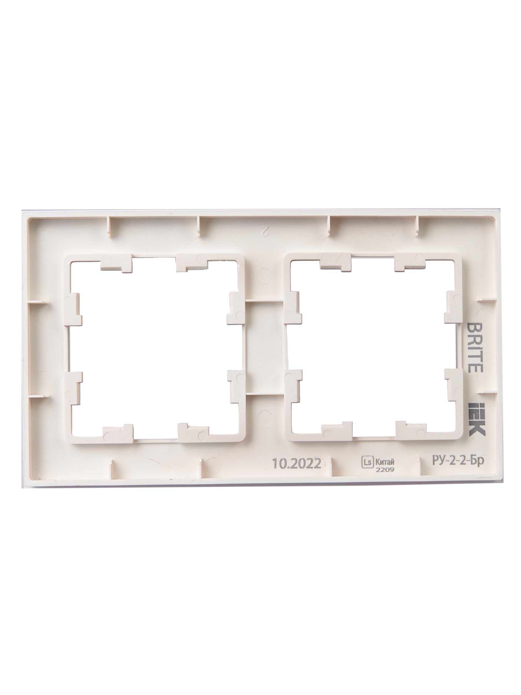 BRITE Рамка 2-местная РУ-2-2-Бр стекло розовый матовый IEK - Фото 7