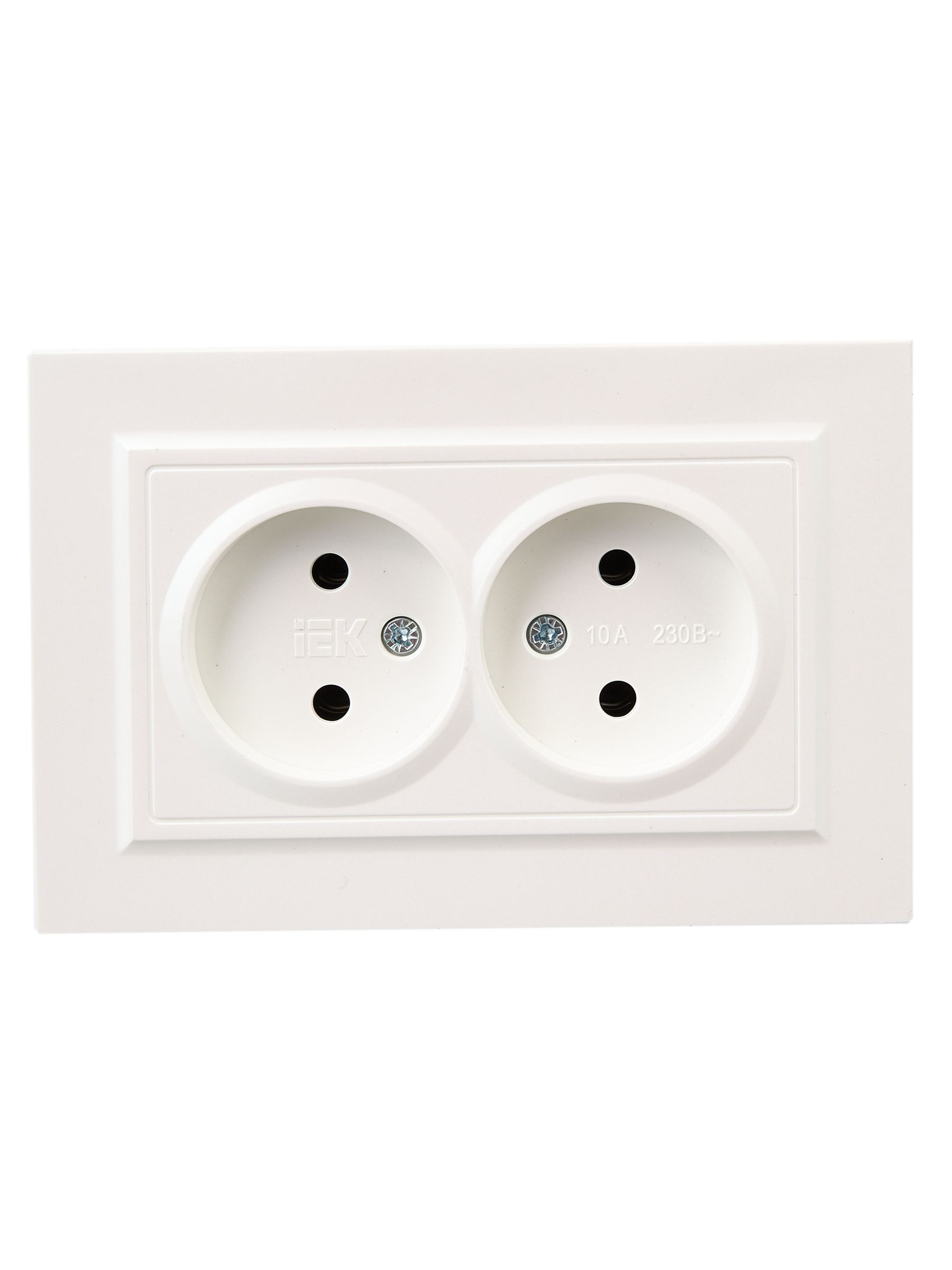 BRITE Розетка 2-местная без заземления без защитных шторок 10А в сборе РС12-2-БрЖ жемчуг IEK - Фото 7