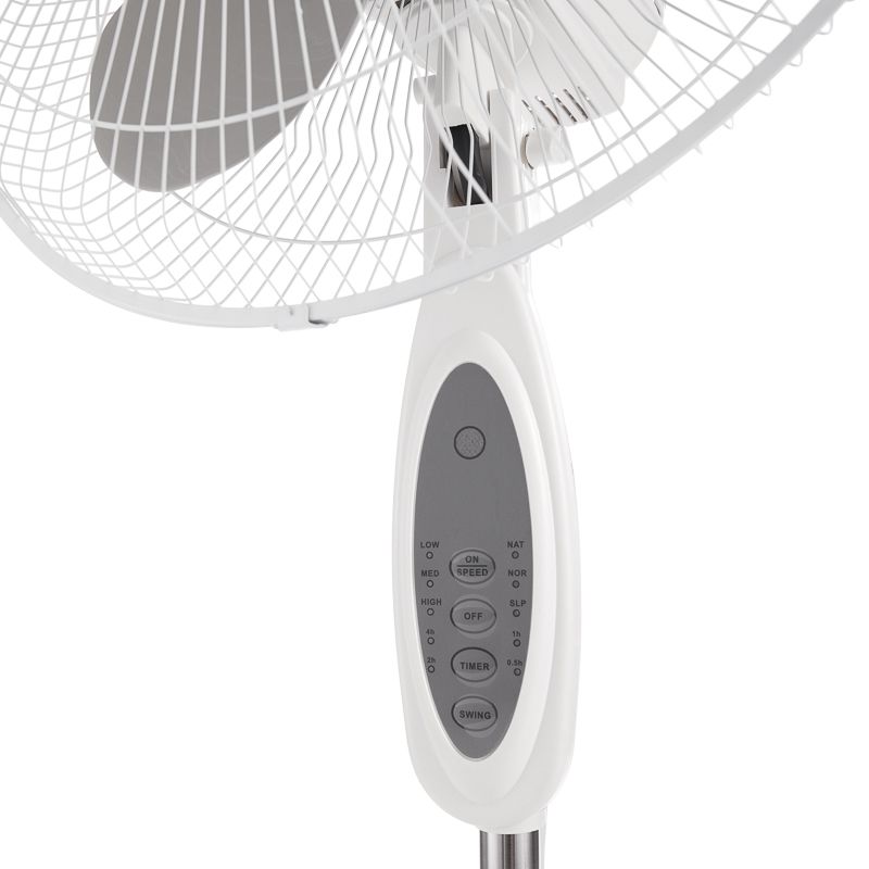 Вентилятор напольный DUX DX-1601R с пультом и таймером, 40 Вт, 220V, цвет белый/серый - Фото 5