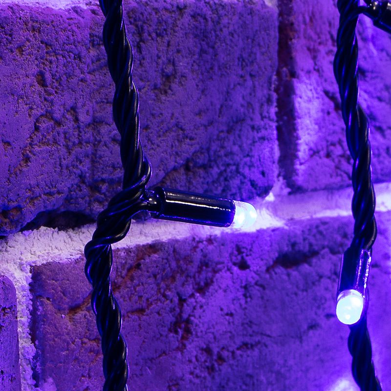 Гирлянда светодиодная Занавес 2х6м 1520 LED СИНИЙ черный ПВХ IP65 эффект водопада 230В не соединяется блок в комплекте NEON-NIGHT - Фото 3