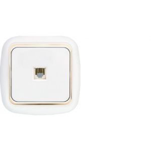 Розетка телефонная четырехконтактная скрытой установки ТР4-023 з 223BY