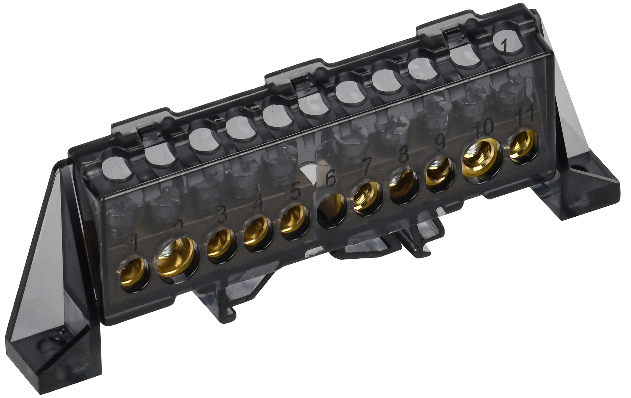 TEKFOR Шина N "ноль" в комбинированном DIN-изоляторе "Стойка" 8х12-(5+5)-Ч IEK TF-NN20-55-DP-K02