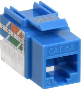 ITK Модуль Keystone Jack кат.6A UTP 110 IDC 90град синий CS1-1C6AU-11-03