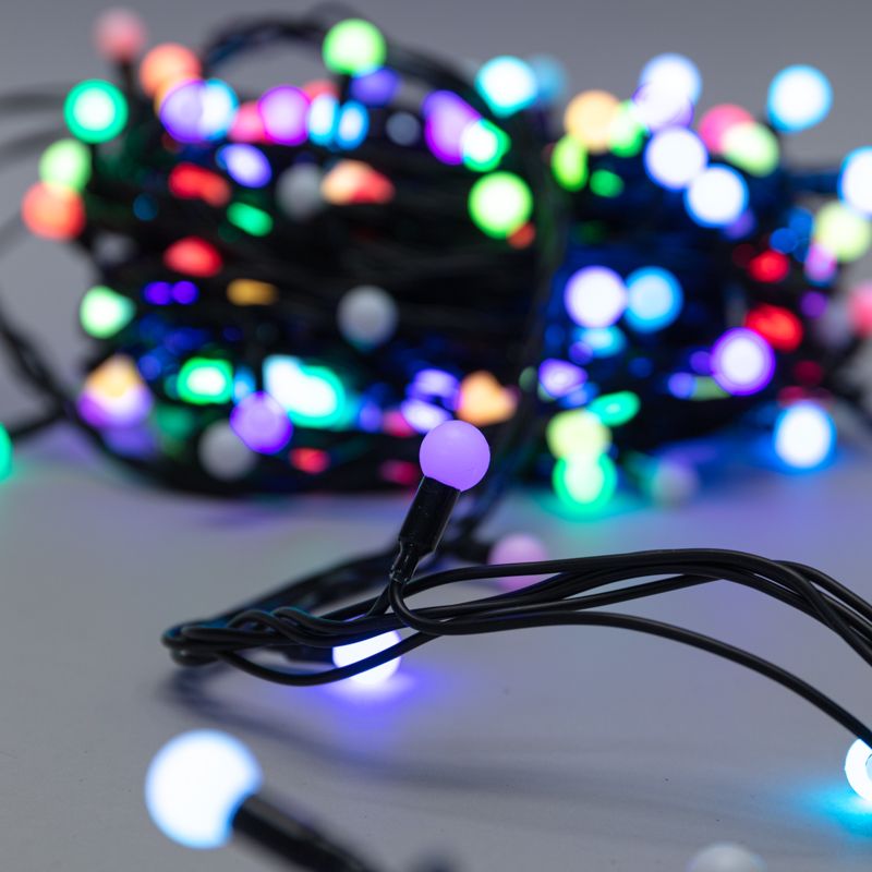 Гирлянда светодиодная Мультишарики Ø13мм 20м 200 LED RGB черный ПВХ IP65 быстрая смена цвета 230В нужен блок 303-500 NEON-NIGHT - Фото 5