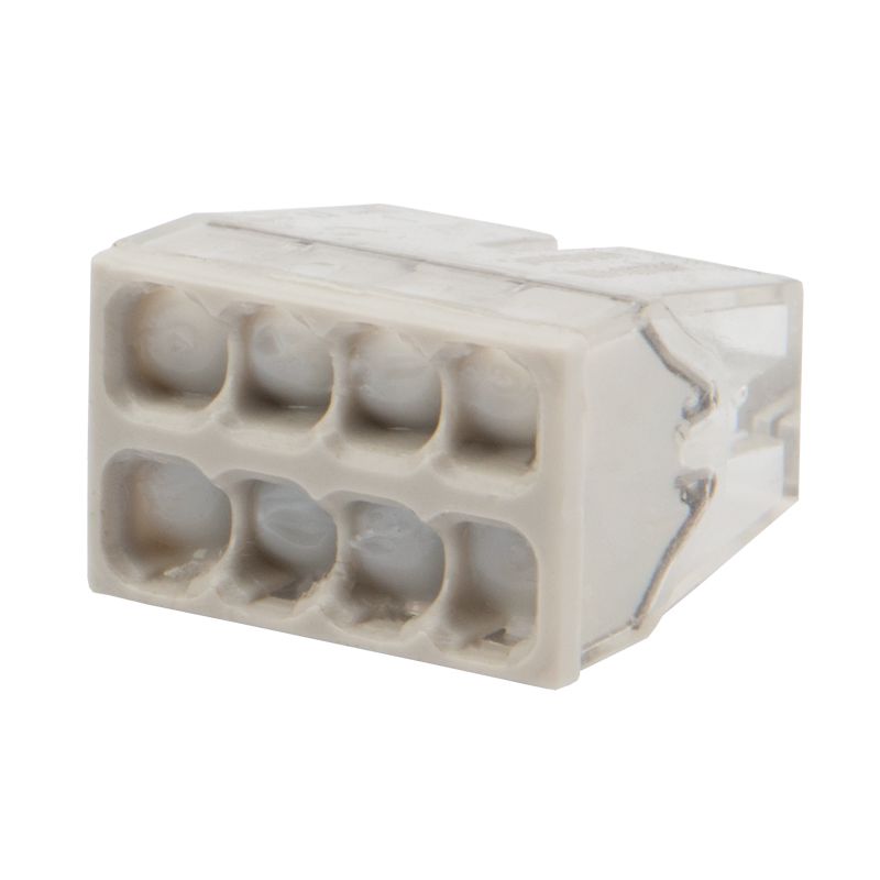 Экспресс-клемма с пастой REXANT СМК 2273-248, 8-проводная 0.5-2.5 мм², прозрачная, блистер (6 шт./уп.) 07-5230-6