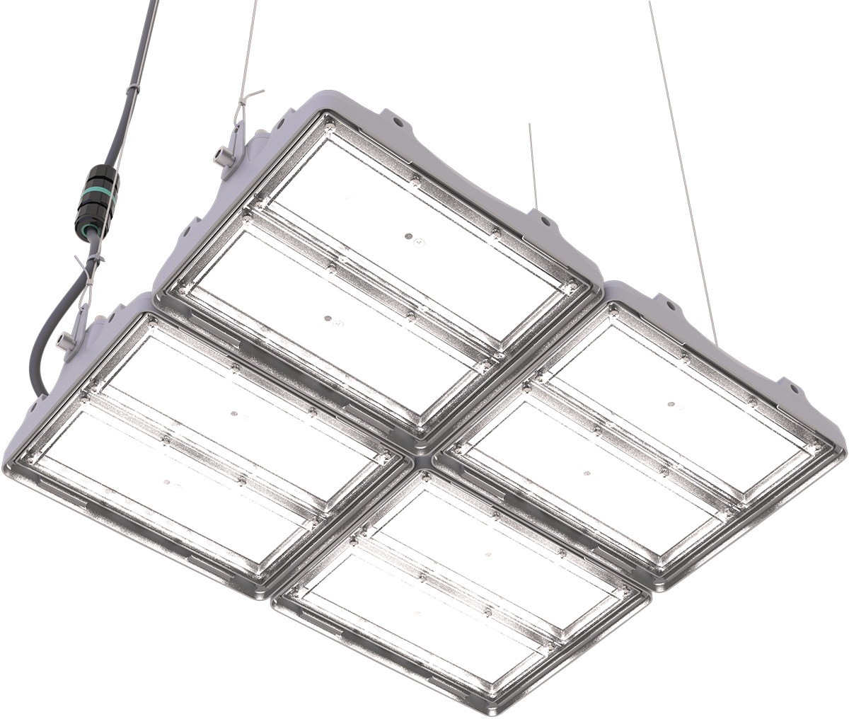 Светильник L-pixel 4/200/Г60/740/(R5)/05/MT-KM/I1-D4/220AC IP66 RAL7035 LEDEL PX200-31416-124-182