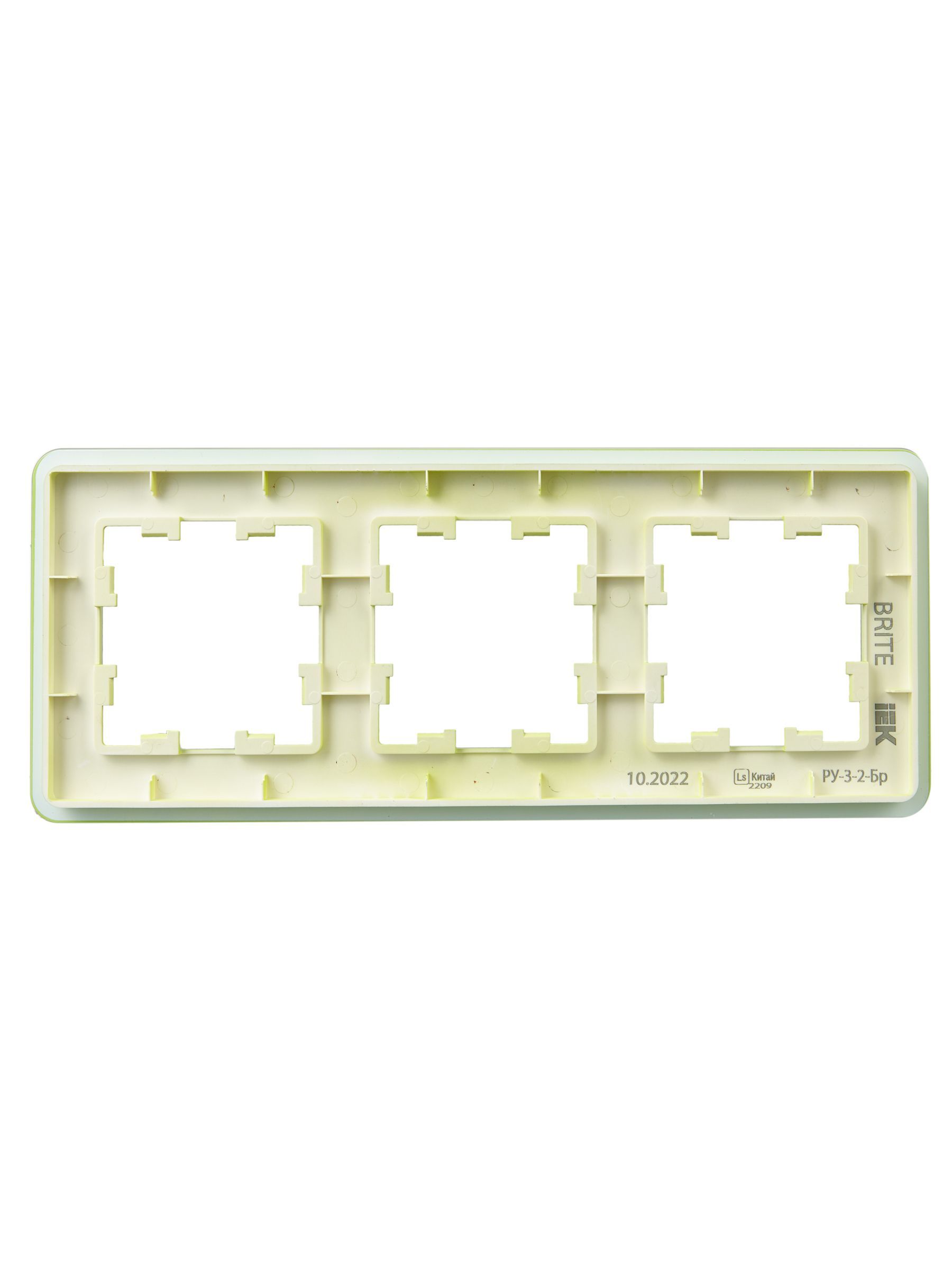 BRITE Рамка 3-местная РУ-3-2-Бр стекло эко грин RE IEK - Фото 4
