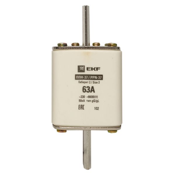 Плавкая вставка ППН-37 400/63А габарит 2 EKF - Фото 5