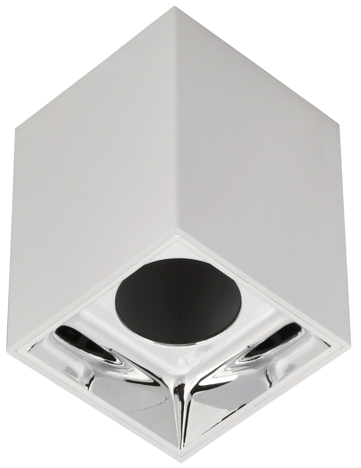 LIGHTING Светильник 4112 накладной потолочный под лампу GU10 белый/хром пластик IEK LT-UPB0-4112-GU10-1-K23