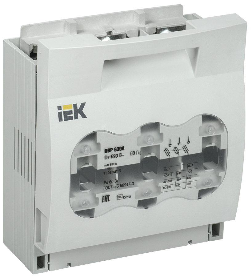Предохранитель-выключатель-разъединитель 630А IEK SRP-40-3-630