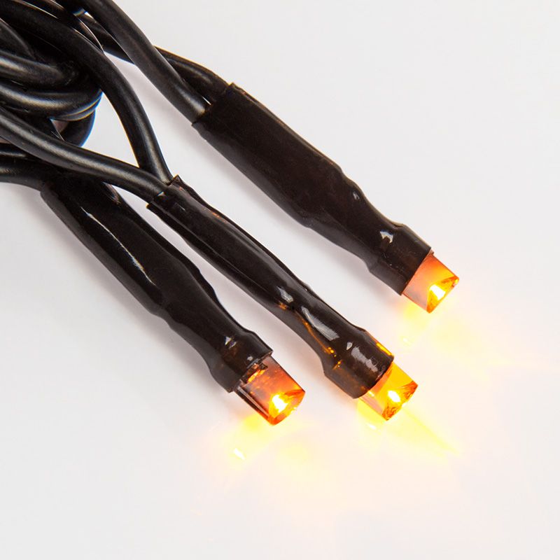 Гирлянда Нить управляемая 10м 100 LED ЖЕЛТЫЙ черный ПВХ IP65 свечение с динамикой 230В контроллер в комплекте NEON-NIGHT - Фото 5