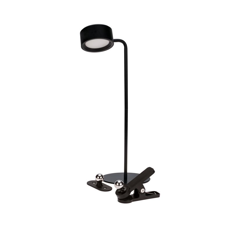 Светильник магнитный переносной с 3 креплениями, круглый, черный REXANT 609-042