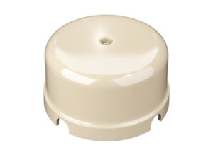 Коробка распределительная пластиковая D80мм, высота 43мм, IP20, цвет - слоновая кость, УСАДЬБА, ТМ " GE30236-02