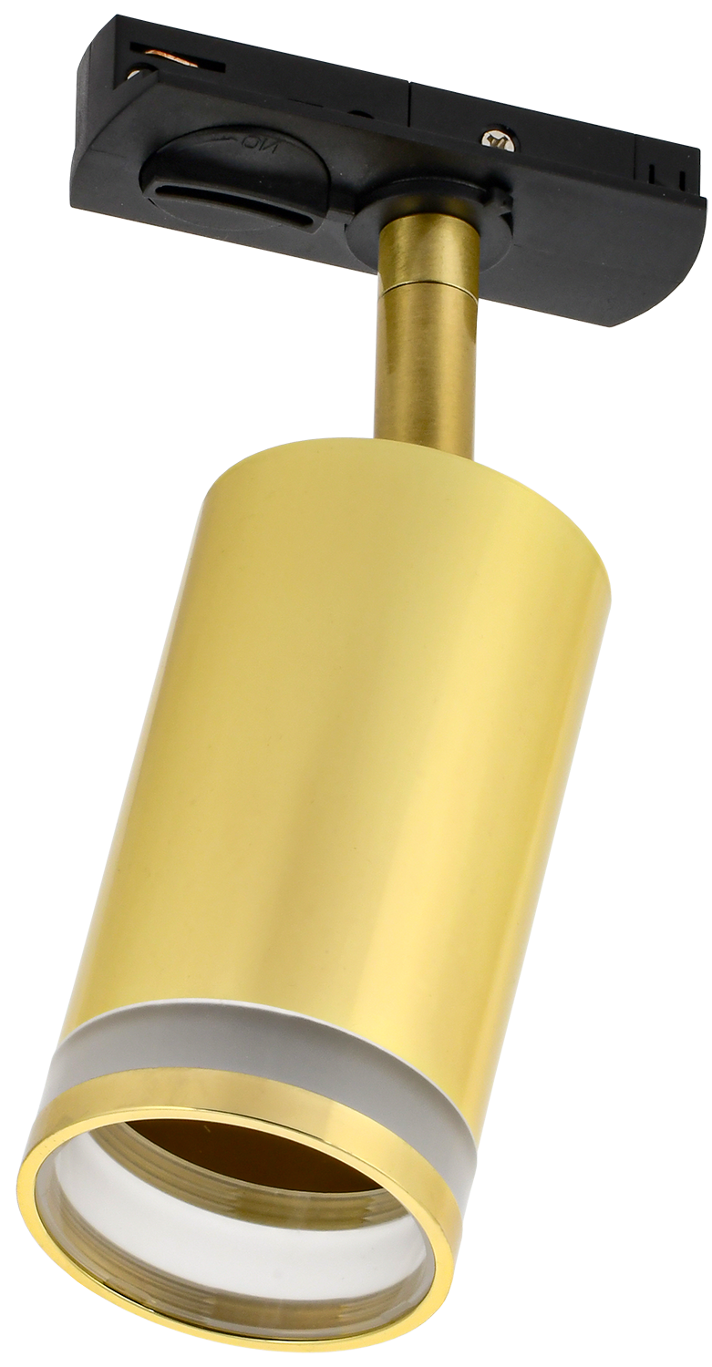 LIGHTING Светильник 4116 декоративный трековый поворотный под лампу GU10 золото IEK LT-USB0-4116-GU10-1-K22