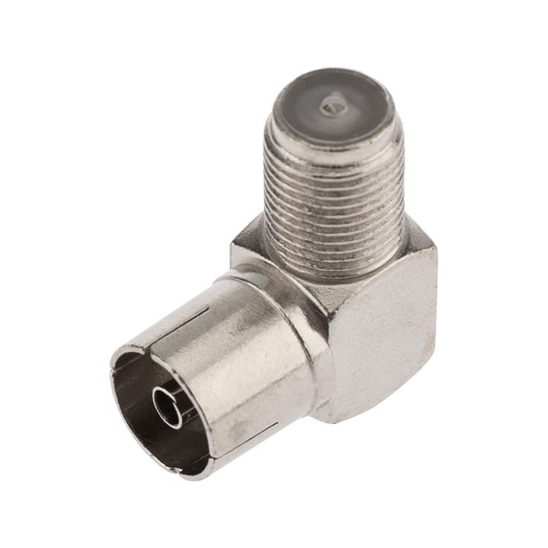 Переходник антенный, (гнездо F - гнездо TV), угловой (5шт) (пакет) PROconnect 05-4312-4-9