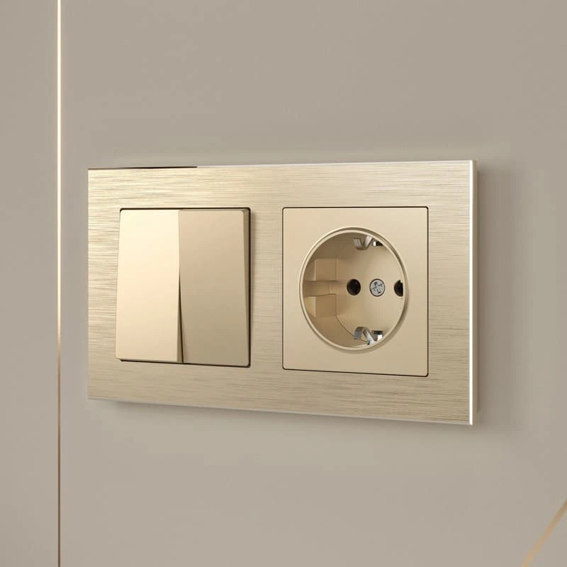 Рамка на 2 поста Aluminium (шампань) Werkel - Фото 2