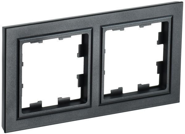 BRITE Рамка 2-местная РУ-2-БрЧ черный IEK BR-M22-K02