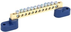 Шина N "ноль" на двух угловых изоляторах ШНИ-6х9-12-У2-С IEK YNN10-69-12C2-K07