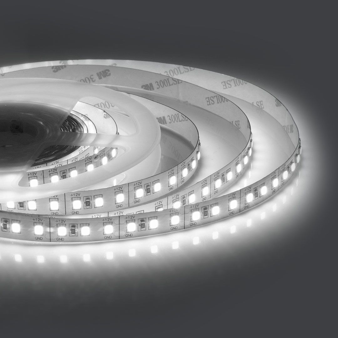 Светодиодная лента 12В, СТ, 14,4Вт/м, smd2835, 120д/м, IP20, 1400Лм/м, ширина подложки 10мм, 5м, х/б 00-53