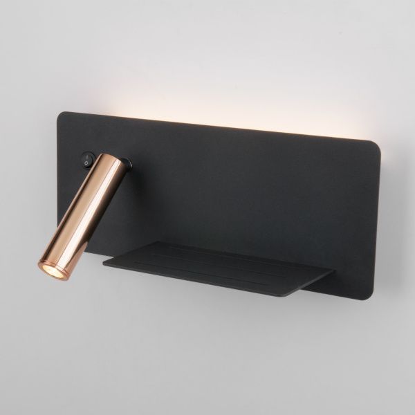 Светильник светодиодный настенный с USB Fant R LED (правый) MRL LED 1113 чёрный/золото Elektrostanda
