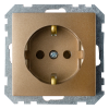 Розетка штепсельная с заземляющим контактом скрытой установки РС16-525 бронза 5736BY