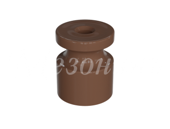 Изолятор пластиковый для наружного монтажа витой электропроводки, D20х24мм, цвет - какао