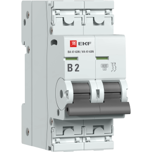 Авт. выкл. 2P 2А (B) 6кА ВА 47-63N EKF PROxima M636202B